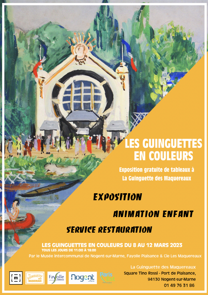 Affiche les guinguettes en couleurs